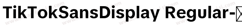TikTokSansDisplay Regular字体转换